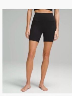 High-Waist Black Women's Bike Shorts 6in